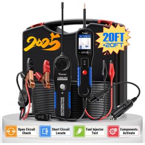 VDIAGTOOL V200 Pro Automotive Power Circuit Probe Tester Breaker Finder Tool, 12/24V Electrical Open Short Circuit Finder, Wire Tracer, AC/DC Trailer Relay Fuse Test for 99% Cars