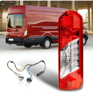 Tail Lights Compatible with Ford Transit 150 250 350 350HD 2015-2025 Rear Lamp With New Bulbs and Harness Assembly OE:CK4Z13404K, 166-02778R, FO2801242C(Right Passenger Side)