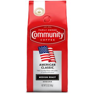 Community Coffee American Classic, Ground Coffee, Medium Roast, 12 Ounce Bag (Pack of 1) (EXP 05/29/26)