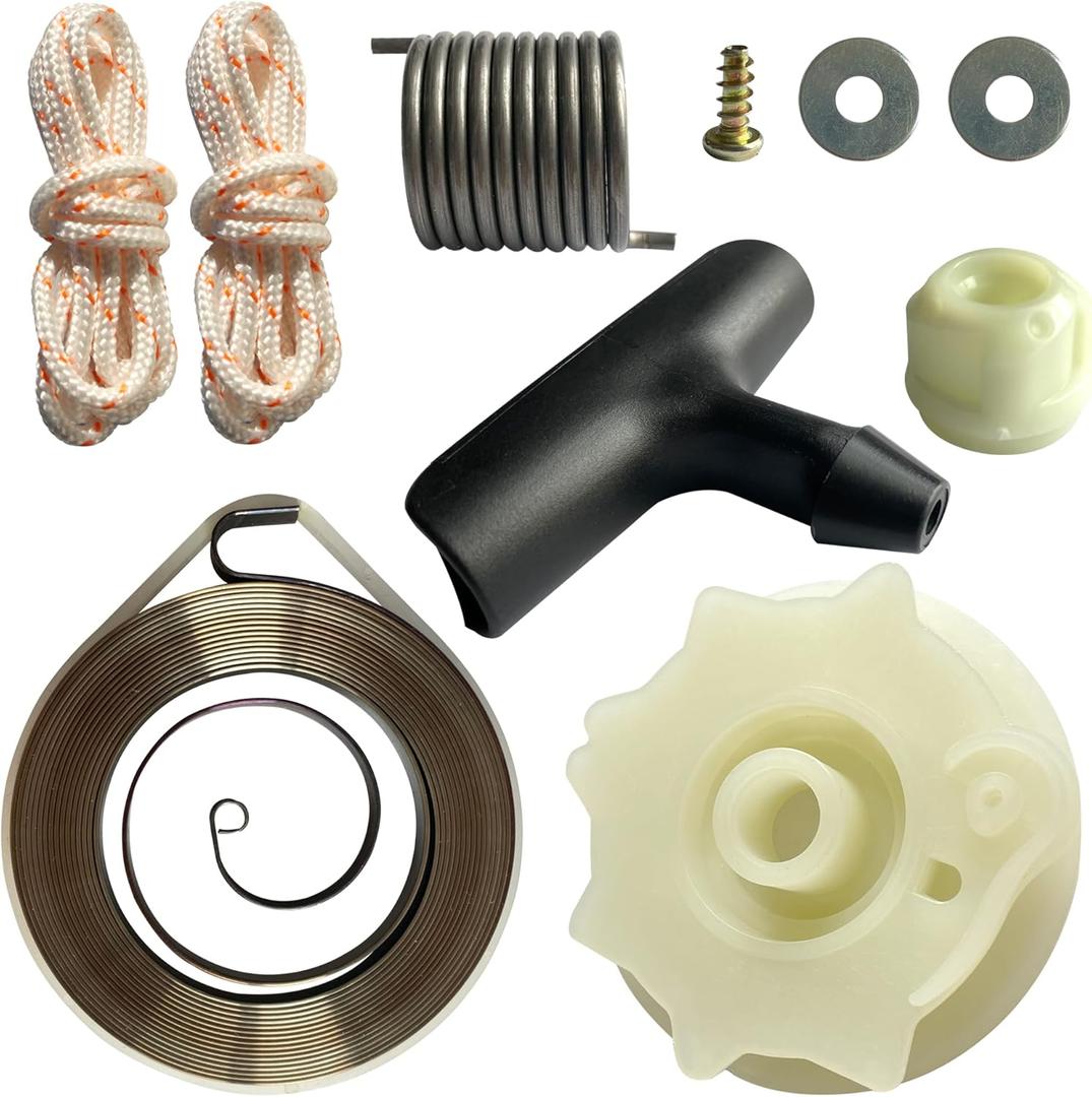 Return Spring Starter Handle Rope Pulley for Poulan P3314 PP4218 PP4620AV PPB4018 SM4218AV Chain Saw Replaces Part 530071966 530071881