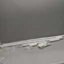Tension Curtain Rod 51-126 Inch, Long Curtain Rod No Drilling for Window or Bathroom, Outdoor Curtain Rods for Patio Tension Rods, Easy to Install, Never Rust, Rod Diameter 1.26 Inches - White