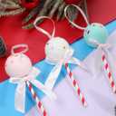 6 Pcs Christmas Lollipop Ornaments, Christmas Tree Candy Hanging Ornaments, Rainbow Lollipop Hanging Ornaments Candy Gift for Xmas Tree New Year Easter Birthday Party Decoration