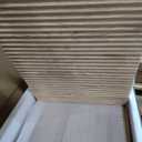 31.5''W Oak Shoe Storage Cabinet for Entryway with 2 Flip Drawers, Narrow Wood Fluted Shoe Rack Cabinet,Freestanding Slim Shoe Organizer Cabinet for Foyer, Hallway