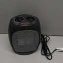 Amazon Basics Ceramic Space Heater, Portable Indoor Heating Solution, With Overheat and Tip-Over Protection, Thermostat, Non-Oscillating, 1500W, 7.52"D x 6.34"W x 9.45"H, Black