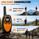 Walkie Talkies 4 Pack for Adults Long Range, Clear Audio, Two-Way Radio for Camping, Hiking, Skiing, Fishing, Road Trips, Family Communication, Emergency Use