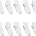 Hanes Women's Socks Pack, Ankle, Crew, No Show Socks, Moisture-wicking, Multi Pack (White)