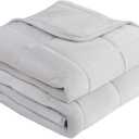 L'AGRATY Weighted Blanket - 60"x80", 15lbs Soft Breathable Heavy Blanket with Minky Material and Glass Beads for Adults, All-Season (42-ash Grey)