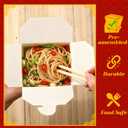 Honeydak 50 Sets Chinese Take out Boxes with Separated Bamboo Chopsticks 16 oz Food Takeout Containers for Birthday Christmas Party Event Restaurant, Ready to Use