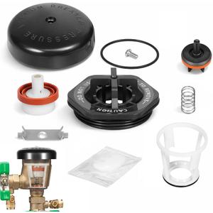 RK12-420 Repair Kit for Zurn Wilkins 420XL/420 Model 1/2"3/4" Pressure Vacuum Breaker (PVB) Freeze Repair Kit, Includes Seat, Float, Bonnet, Poppet, Relief Valve, O-Rings & Canopy