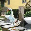 Metal Duck Garden Statue Outdoor Duck Decor Yard Art Sculpture for Home Lawn Backyard Porch Patio Decoration