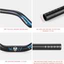 31.8 Bike Handlebar - 25mm, 55mm, 70mm, 90mm,120mm Riser Handlebar - 780mm Aluminium Alloy Mountain Bike Bicycle Handlebars (120mm Rise)
