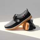 SMILIN Men's Canvas Casual Shoes, Lightweight Breathable Sneakers for Daily Comfort, Non-Slip Bleeze Walking Shoes for Men (10, Black)