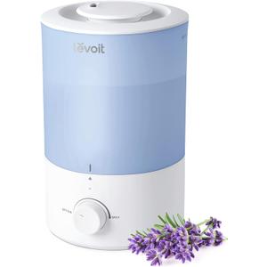 LEVOIT Dual 150 Humidifiers for Bedroom Large Room, 3L Cool Mist Top Fill Essential Oil Diffuser for Baby Nursery and Plants, 360 Nozzle, Quiet Rapid Ultrasonic Humidification for Home, Blue