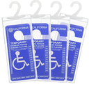 12 PCS Handicap Placard Holder - Ultra Transparent Disabled Parking Permit Placard Protective Holder Cover with Large Hook for Auto Accessories