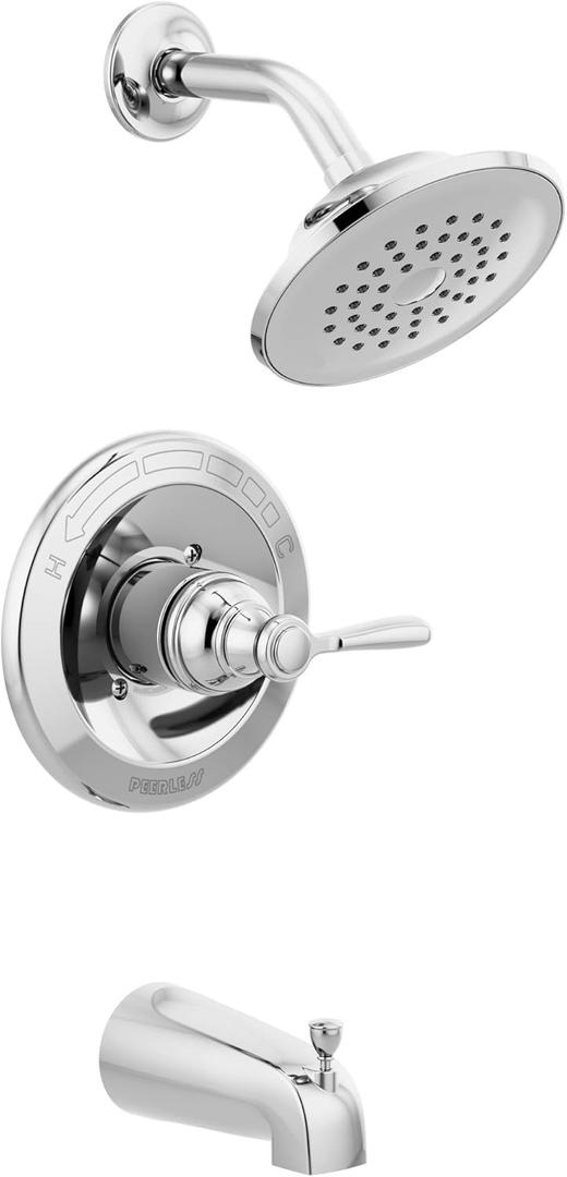 Peerless PTT14465 Elmhurst shower trim kit Tub & Shower, With Tub Spout, Chrome