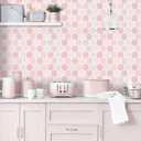 Hexagon Tiles Peel and Stick Backsplash for Kitchen, 10-Sheet Stick on Tiles Kitchen Backsplash, Pink 3D Peel and Stick Wall Tile12''12''