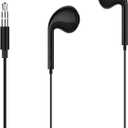 GEEKRIA Headphones for Roku Remote, 3.5mm Wired in Ear Headphone Compatible with Roku Voice Remote Pro, Ultra Remote, Hear Your Favorite Movies and TV Shows (Black / 1.6 FT)