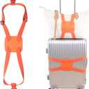 Luggage Straps Bag Bungee， Luggage Straps Suitcase Adjustable Belt，Add a Bag Easy to Travel Suitcase Elastic Strap Belt (Orange Luggage strap-1PCS)