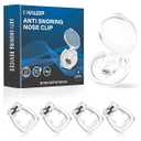 OHALEEP Anti Snoring Devices, Snore Stopper with Adjustable Magnet, Silicone Nose Clip Stop Snoring, Effective to Relieve Snoring, Snoring Solution for Comfortable and Quieter Sleep, Clear, M