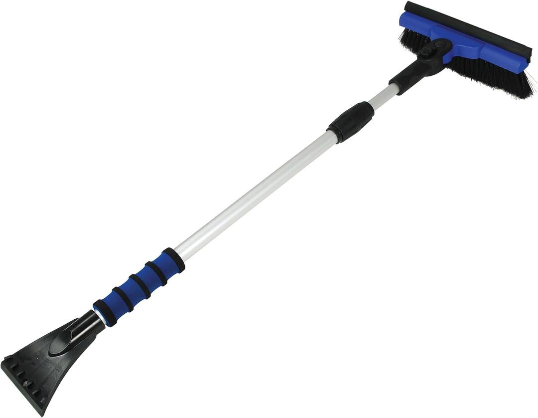 Mallory 583-EP Snow Brush with Pivot Head and Aluminum 34 to 52 in Extension Pole, Assorted Color