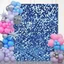 Royal Blue Shimmer Walls Backdrop 12 Pack Sequin Backdrops Wall Panels Independence Day Party Decoration Photo Backdrops for Anniversary Wedding Engagement Decoration