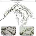 74.8inch Long Malleable Black Halloween Tree Weeping Branches Twigs Greenery Garland Hanging Moss Faux Ghost Grape Vine for Haunted Forest Outdoor Mantel Fireplace Porch Arch Stairway Yules Decor (1)