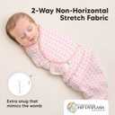 3-Pack Organic Baby Swaddle Sleep Sacks - Swaddles for Newborns, Infant 0-3 Months, Baby Girls, Boys, Soft & Snug Newborn Sleep Sack, Nursery Swaddling Blankets (Blossom, OS)