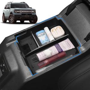GZSH 2025 Upgrade Center Console Organizer fit for 2025 Ford Bronco 4 Door Full Size Ford Bronco Center Console Storage for Ford Bronco 2025 Storage Accessories |Easy to Install||Not for Sport Model|