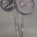 20oz Tumbler Flip Straw Lid Replacement, Compatible with HydroJug Traveler,BPA-Free Dishwasher Safe Leak Resistant Cap for Cup Accessories,Pack of 2 (Purple)