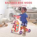 QDRAGON 5 in 1 Walker for Baby Girl, Baby Push Walkers, Assemble as Scooter/Motorbike/Activity Center/Detachable Panel, Walking Toys for Infants 6-12 Months, Red