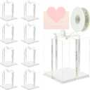 10x10x12Inch Clear Cake Box 8Pcs Tall Cake Boxes Treat Boxes Cake Transport Container Tall Cake Carrier for Transport Gift Box Display Case cajas para pasteles White
