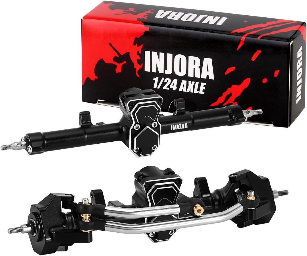 INJORA ProSteer Double Joint 40g Front and 22g Rear Axle for 1/24 Axial SCX24 Upgrade