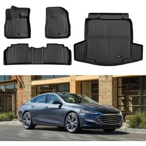 Custom All Weather Floor Mats and Cargo Trunk Liner for 2016-2024 2025 Chevy Malibu Accessories TPE Rubber Protection Mat,for Chevrolet Malibu Floor Liner Set