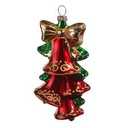 RAZ Imports Red and Gold Bells Ornament, 4.5Inch, Multicolor