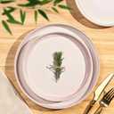 TheTerra Ceramic Dinnerware Sets for 8, 24 Pieces Porcelain Lightweight Plates and Bowls Sets, Scratch Resistant Dish Set, Oven & Microwave & Dishwasher Safe, Primrose Pink