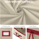 Christmas Wrapping Paper Organizer Storage, with Straps & Pockets, Gift Wrap Organizer Bag for Christmas Decorations, Fits Upto 24 Rolls, Underbed Storage for Holiday Decoration, (Ivory)