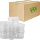 Eco-Products GreenStripe Compostable Paper Cup Flat Lids, Case of 1000, Fits 9-22oz Cups, Made From PLA Renewable Plant Based Plastic, ASTM Compliant, BPI-Certified