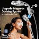 High Pressure Rain Showerhead Combo, 2026 Magnetic Shower Head Set with Detachable 8-Mode Handheld Shower Spray, Adjustable Angle Dual Showerhead System with Built-in Magnetic Docking and Power Jets