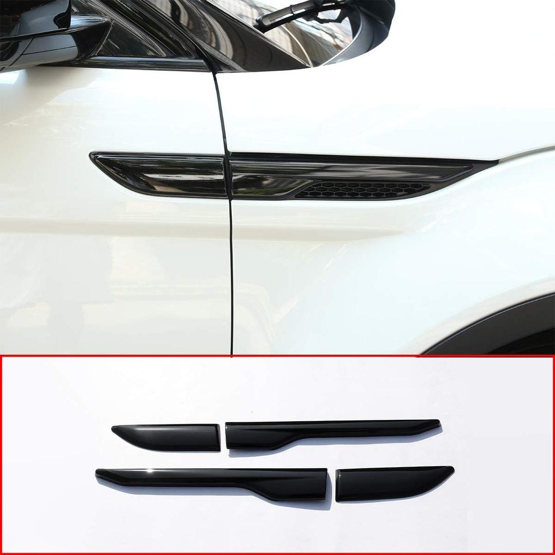 METYOUCAR ABS Side Door Fender Air Vent Outlet Trim for Land Rover Range Rover Evoque 2012-2017 (Piano Black)