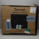TOPWISH 24 Inch Electric Cooktop, 4 Burners Built-in Electric Stove Top Hot Plate, 6000W Drop-in Ceramic Cooktop Kitchen Stoves with Touch Control, Safety Lock, Timer, 220-240v (Hard Wired No Plug)