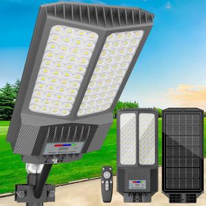 loyoele Solar Street Lights Outdoor,750000Lm Solar Parking Lot Lights Commercial Street Light Dusk to Dawn,7000K LED Security Flood Light with Motion Sensor and Remote Control for Street,Court,Yard (9000)