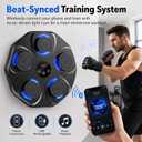 Music Boxing Machine, Wall Punching Pad with Boxing Gloves, Vibration Damping, Touch Control, Rechargeable Boxing Trainer for Adults, Home Fitness & Boxing Game, 2-Color LED Display, 42cm