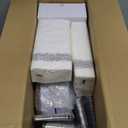 350 Pcs Silver Plastic Plates - Silver Dinnerware Set of 50 Dinner Plates 50 Dessert Plate 50 Silverware 50 Napkins 50 Cups for Christmas Party&Wedding