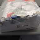 QPAU Snow Tube with Premium Canvas Cover 2 Pack for Kids and Adults, 48'' Inflatable Heavy Duty Snow Tube Made by Thickened Bottom, Sled Winter Outdoor Fun Toys for Children Boys Girls (Blue & Red)