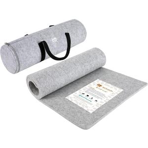Wool Pressing Mat for Quilting - 15 x 54 XL Extra Large Felt Ironing Pad 3/8" Thick, 100% Wool Heat Resistant for Ironing, Sewing, Cutting on Ironing Board, Tabletop, Dryer, Countertop