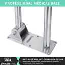 29.5 INCH Stainless Toilet Safety Rails, Disabled Flip-Up Bathroom Grab Bar with Paper Holder, Toilet Handrails Hand Grips Handle Shower Assist Aid, Wochi TV Handicap Grab Bars for Elderly