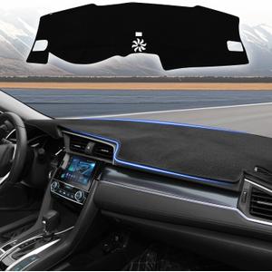 YYCKE Dash Cover Mat Custom Accessories Dashboard Pad Fit for 2022-2024 2025 2026 Honda Civic Accessories Dashboard Pad Carpet Protector