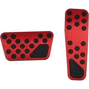 Aluminum Alloy Pedal Cover for Dodge Challenger 2008-2023 for Charger 2011-2023 for Chrysler 300 300C 2009-2019 No Drilling Aluminum Brake and Accelerator Pedal Covers (Red)