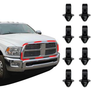 8PCS Grille Moulding Clips Replace 68213168AA Compatible with Ram 2013-2020 1500 2500 3500 4500 5500, Automotive Retainer Clips Car Accessories