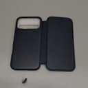 SHIELDON Genuine Leather Slim Wallet Case for iPhone 17 Pro Max 6.9 Inch 2025 | Flip | RFID Blocking Credit Card Slot | Magnetic Closure | Wireless Charging | Shock Absorbing Cover | Navy Blue